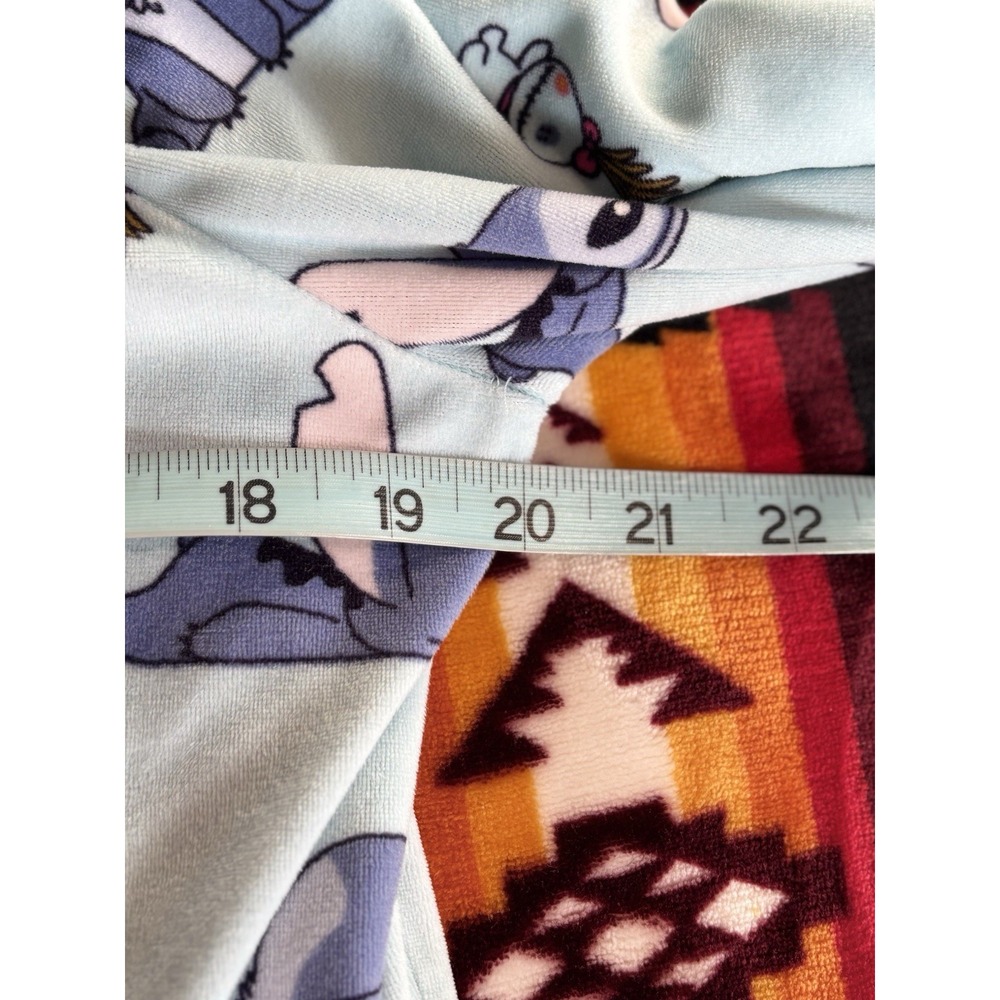 Disney Stitch Juniors Pj Set Soft Velour Pullon Jogger Pants Sz L (12-14) Blue - Picture 8 of 11